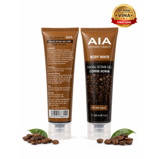 Gel tẩy kì tế bào chết body  AIA Facial Scrub Coffee (cà phê ) 250ml