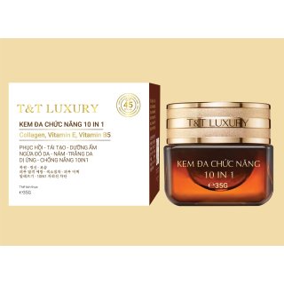 Kem T&T LUXURY đa chức năng 10 IN1 phục hồi - tái tạo - dưỡng ẩm - nám - trắng da - chống nắng SPF 45 PA++  20gr