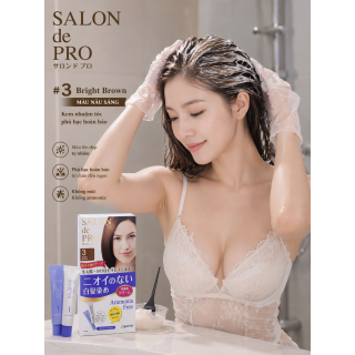 	Kem Nhuộm Tóc Phủ Bạc Cho Nữ Salon De Pro - #3 (Bright Brown): Nâu sáng