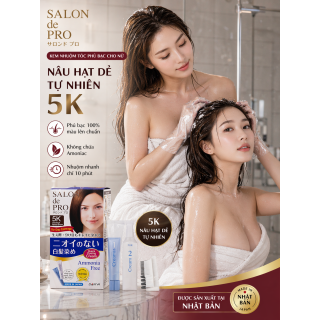 	Kem Nhuộm Tóc Phủ Bạc Cho Nữ Salon De Pro - #5K (Chestnut Natural Brown): Nâu hạt dẻ tự nhiên