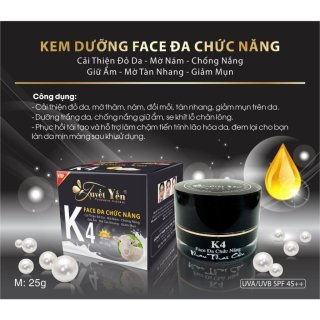 Kem Tuyết Yến K4 dưỡng trắng da mặt, ngừa mụn, nám, giữ ẩm da 25g 1