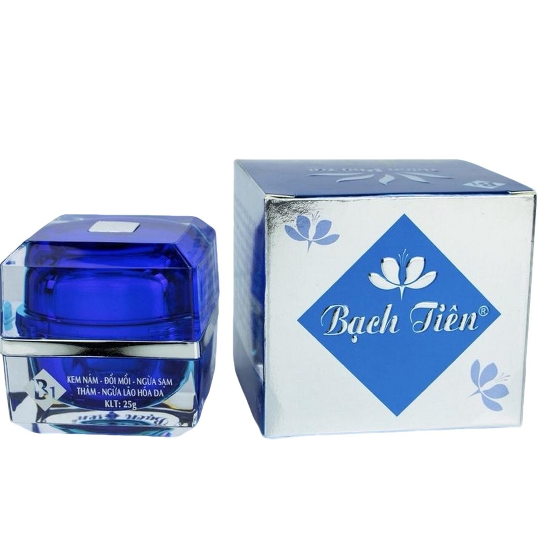 Kem BẠCH TIÊN B1 Sạch Nám, Đồi mồi, Ngừa sạm, Thâm, Ngừa lão hóa Phiến Hồng Hoa - Saffron 18GR