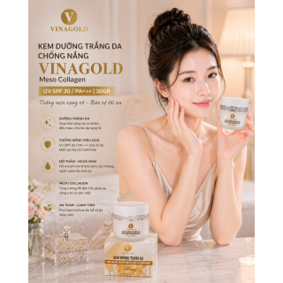 Kem Dưỡng Trắng Da Chống Nắng VINAGOLD MÉO COLLAGEN UV SPF 30/PA+++ 30GR