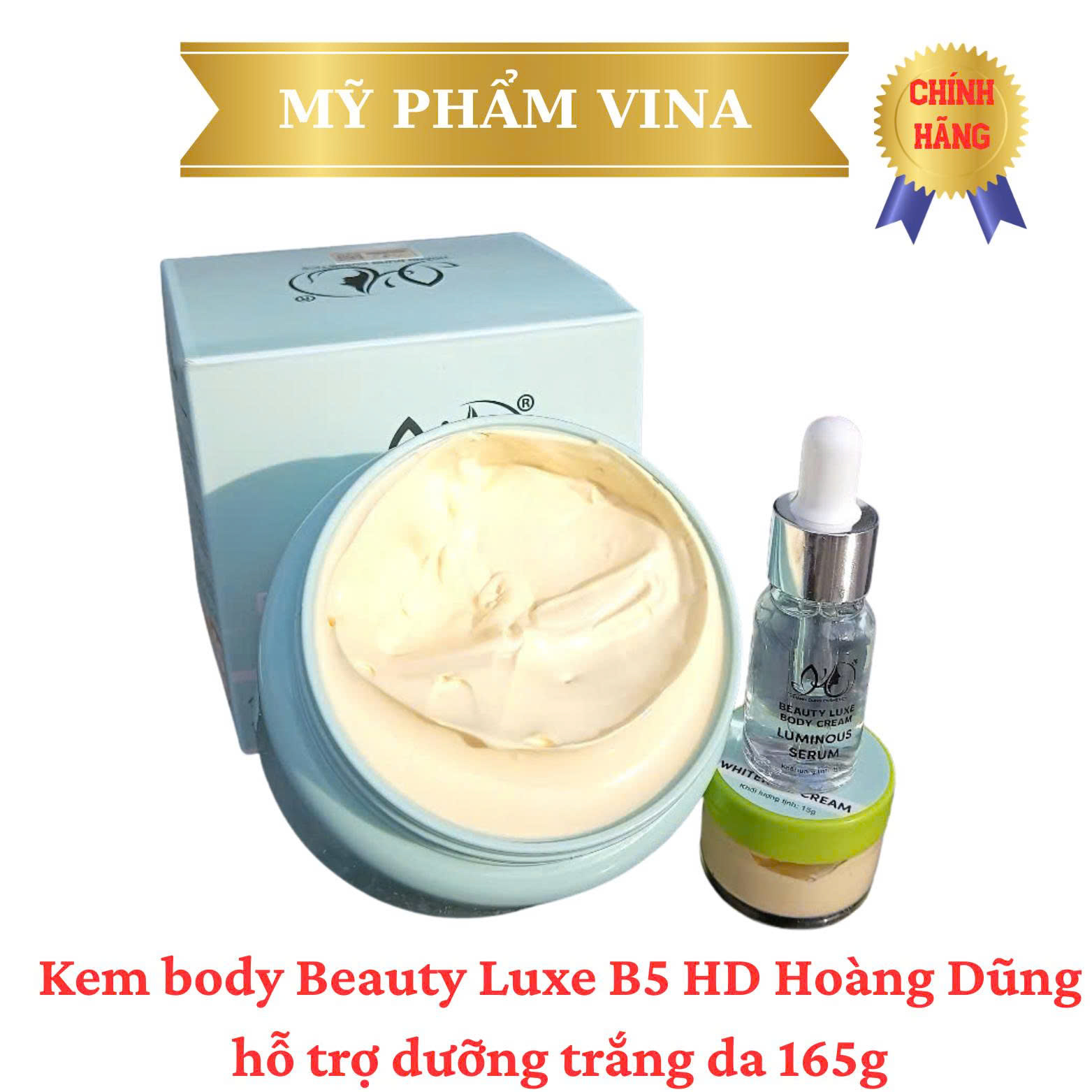 (Xanh) KEM BODY BEAUTY LUXE B5 HD HOÀNG DŨNG HỖ TRỢ DƯỠNG TRẮNG DA 165G 2