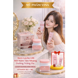 Kem Lavila L09 Mờ NámTàn Nhang Dưỡng Trắng Da 20g - Luxury Blur Melasma Cream + tặng kem chống nắng 1