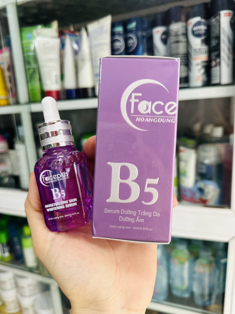 [Màu tím] (Tặng mặt nạ) Serum Faceplus+B5 Moisturizing Skin Whitening - dưỡng trắng da dưỡng ẩm - 20ML 2