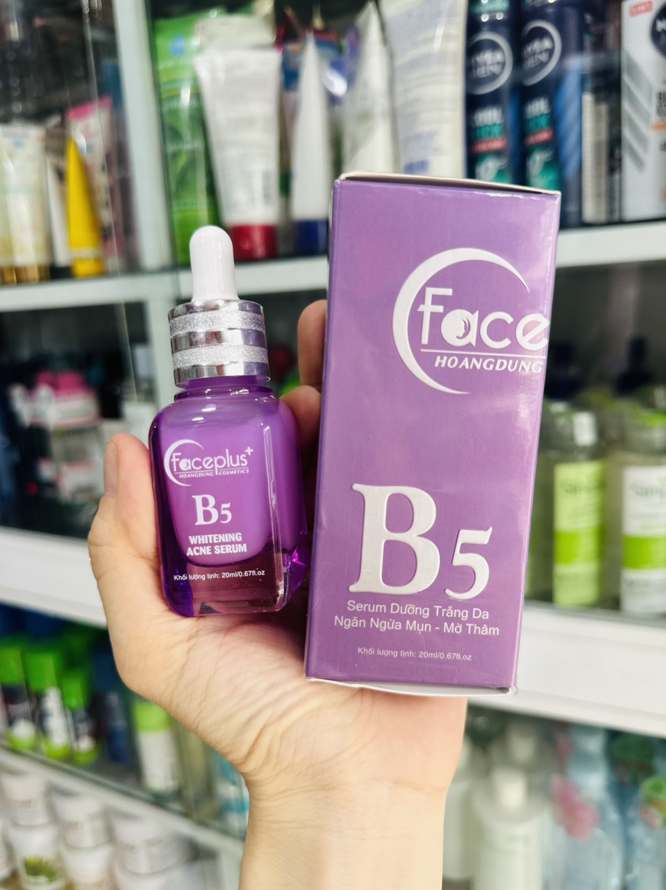 [Mẫu mới] Serum Faceplus+ B5 dưỡng trắng da - ngăn ngừa mụn - mờ thâm (Tặng mặt nạ) - màu tím 20ML 2