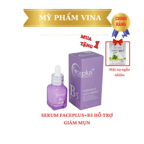 [Mẫu mới] Serum Faceplus+ B5 dưỡng trắng da - ngăn ngừa mụn - mờ thâm (Tặng mặt nạ) - màu tím 20ML 1