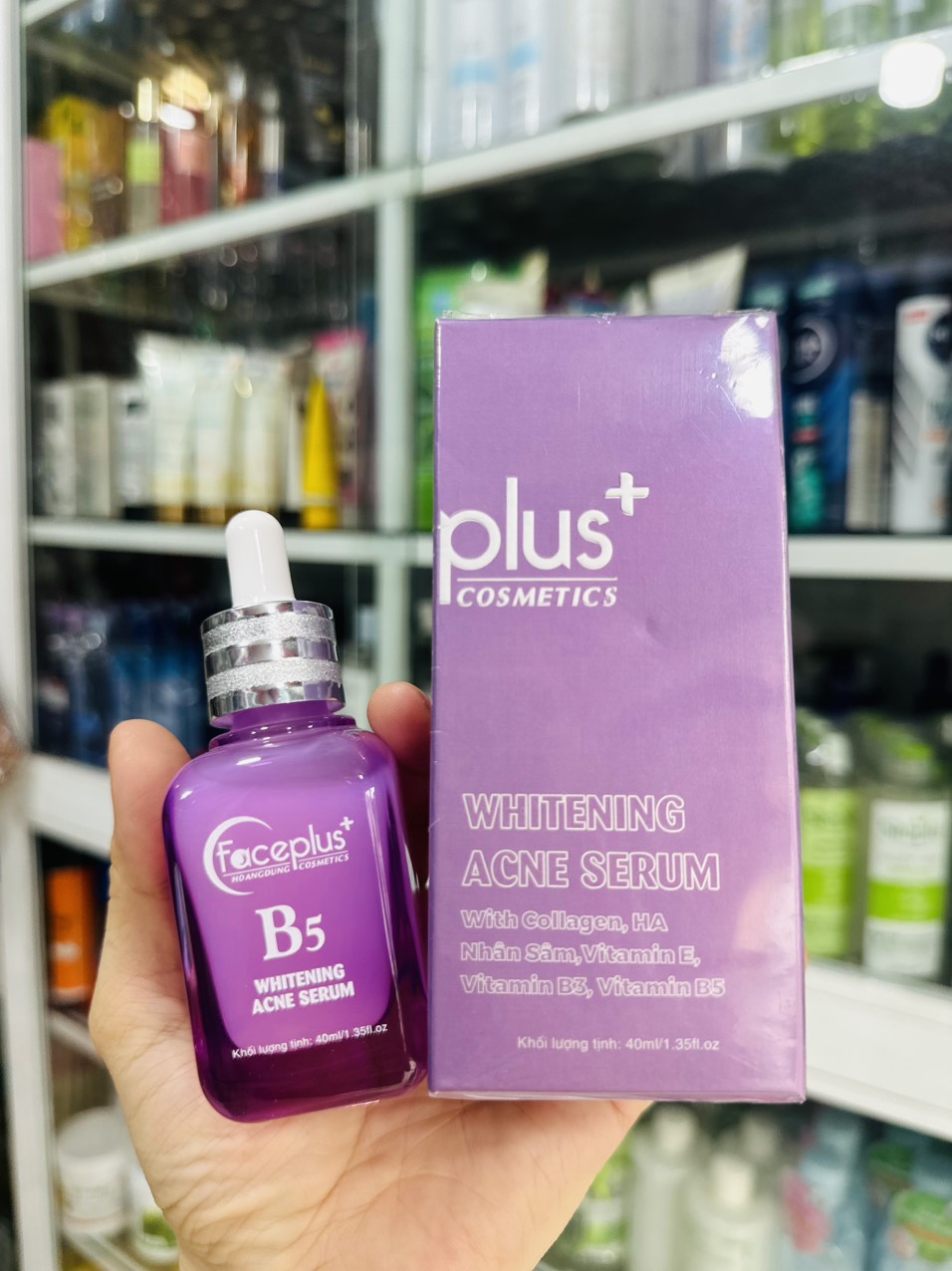 [Mẫu mới] Serum Faceplus+ B5 dưỡng trắng da - ngăn ngừa mụn - mờ thâm (Tặng mặt nạ) - màu tím - 40ML 2