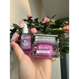 [ Màu tím ] Kem  Faceplus+ B5 dưỡng trắng da - mờ nám 25g + Tặng serum 20ml ngẫu nhiên