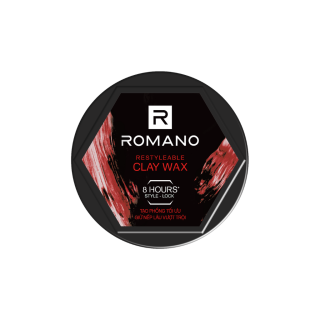 Sáp vuốt tóc Romano Clay Wax giữ nếp lâu (MÀU ĐỎ)