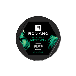 Sáp Vuốt Tóc Romano Restyleable Matte Wax Giữ Nếp Tự Nhiên 68g - XANH LÁ