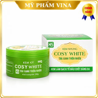 Kem tẩy tế bào da chết HQ Cosy White H5 tinh chất trà xanh 250gr