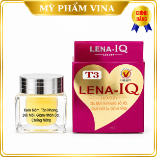 Kem LENA-IQ T3 LUXURY Sạch nám - Tàn nhang - Đồi mồi - Giảm nhăn - Chống nắng - Ngăn ngừa lão hóa da 15g