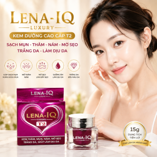 Kem LENA-IQ T2 LUXURY sạch mụn - Thâm - Nám - Mờ sẹo - Trắng da - Làm dịu da 15g