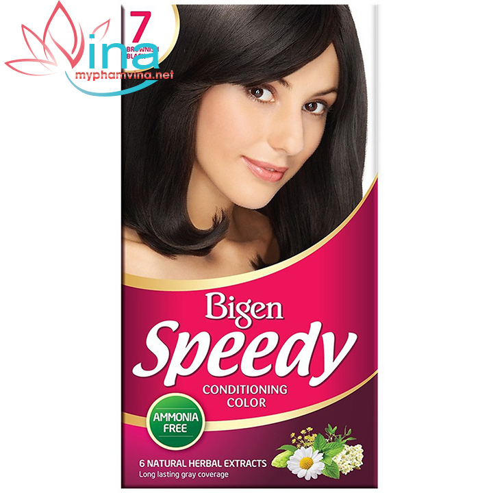 THUỐC NHUỘM TÓC BIGEN SPEEDY CONDITIONING COLOR SỐ 7 (NÂU ĐEN)