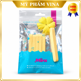 Bộ 6 miếng bông rửa mặt bọt biển mira pliable smooth hàn quốc