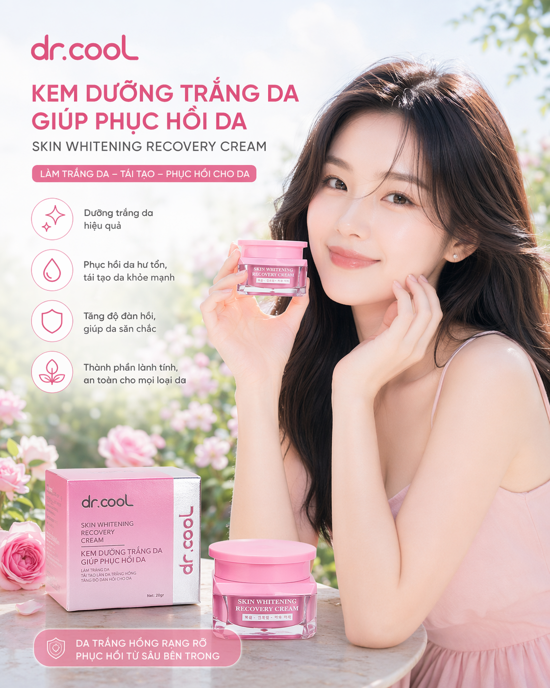 Kem DR.COOL dưỡng trắng da giúp phục hồi da  20gr 1