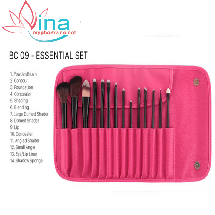 Bộ Cọ Trang Điểm Da Hồng 14 Cây Vacosi Makeup Pro BC09 2