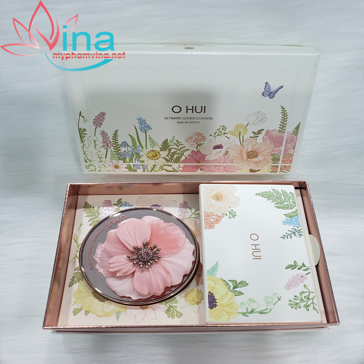 PHẤN NƯỚC OHUI SET 1 PHẤN NƯỚC + 1 LÕI PHẤN + 1 BẢNG SON 3 MÀU MẪU MỚI NHẤT 2