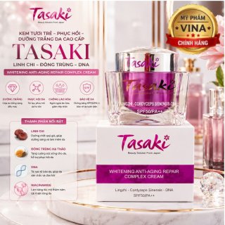Kem Tasaki Dưỡng trắng da cao cấp Linh Chi – Đông Trùng – DNA 25GR - Tasaki Whitening Anti-aging Repair Complex Cream