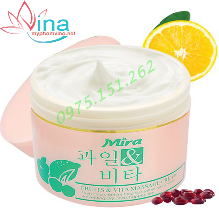 KEM MASSAGE TỔNG HỢP MIRA FRUIT VITA MASSAGE CREAM 300ML 1