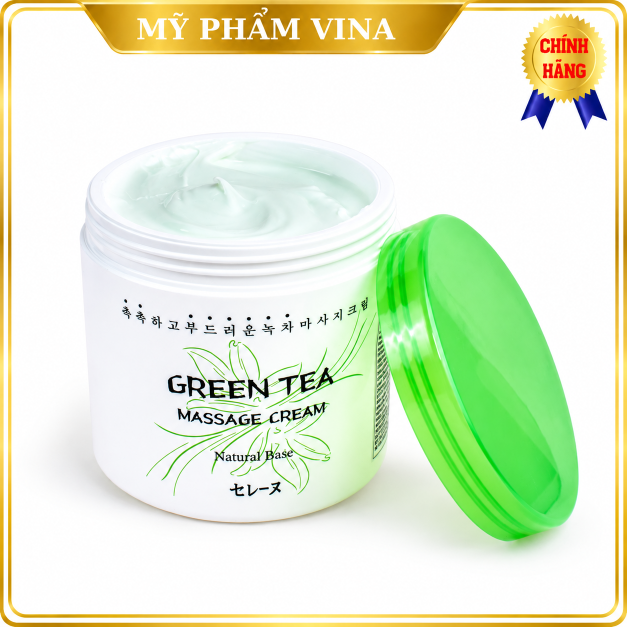 Kem Massage Trà Xanh MIRA Green Tea Massage Cream Hàn Quốc (450ml) 2