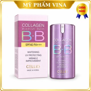 Kem Nền Cellio Collagen Blemish Balm BB SPF 40 PA+++Tone 21 - 40ML