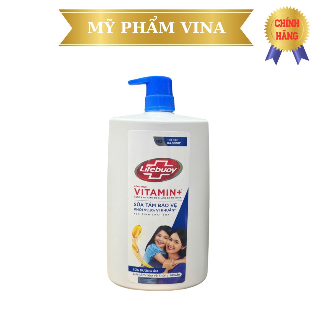 Sữa tắm sạch khuẩn Lifebuoy Chăm Sóc Da Chai (Xanh) 1.1KG