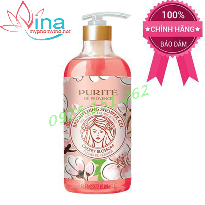 Sữa Tắm Purite De Provence Hoa Anh Đào (850ml)