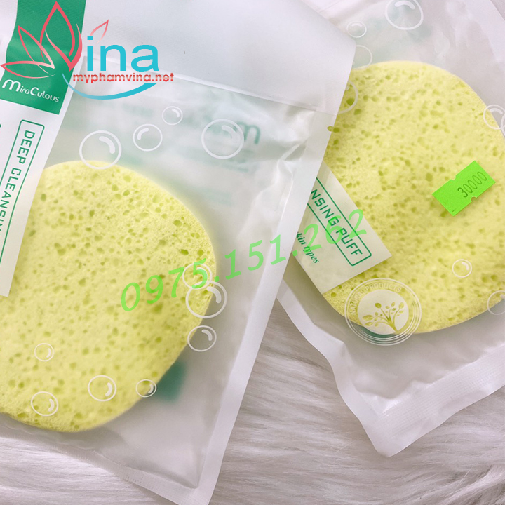 Bông bọt biển rửa mặt massage Mira Culous 2