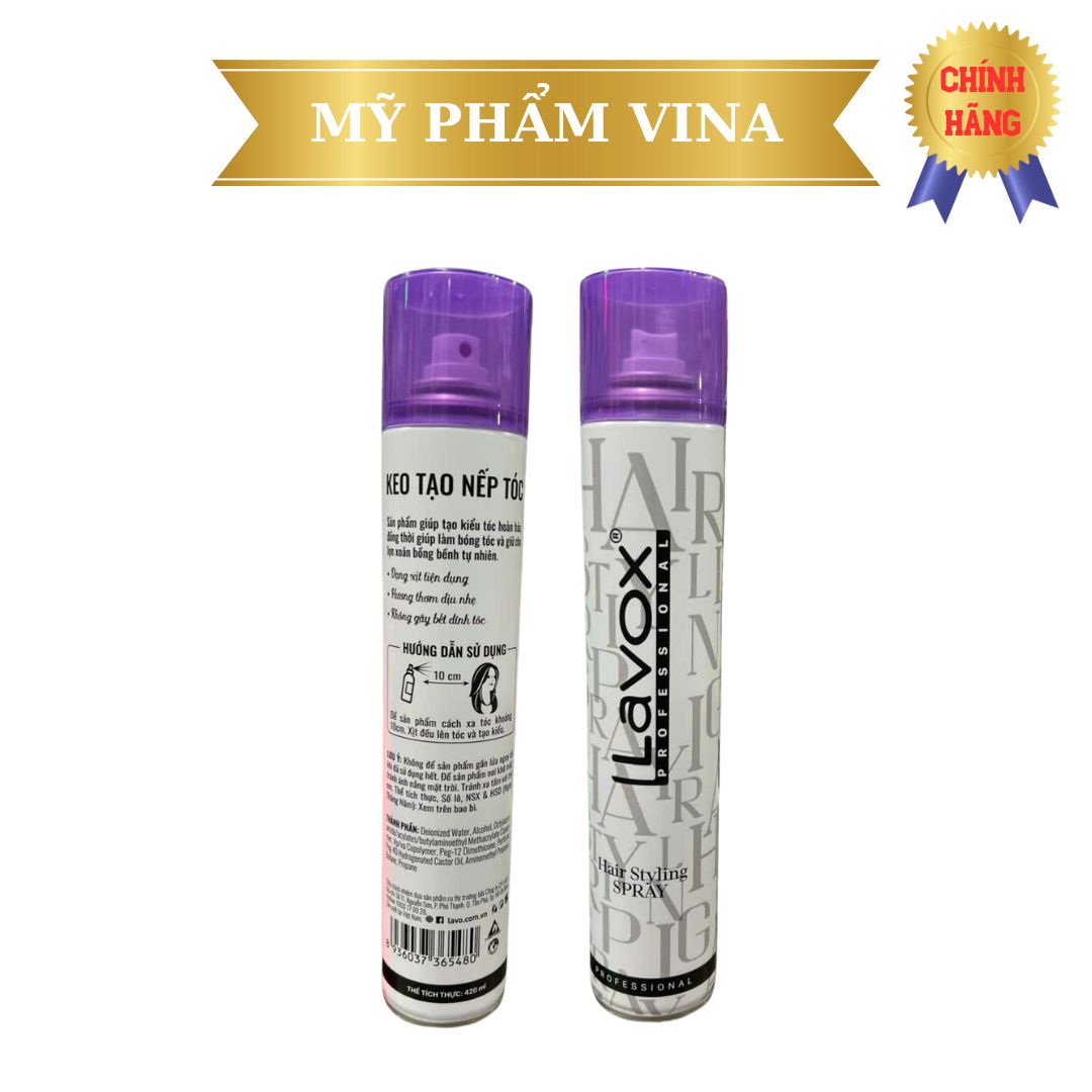 Keo Xịt Tóc Lavox 420 ml ( Loại mềm) 2