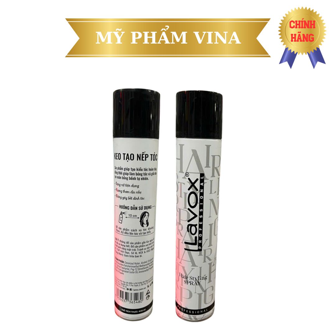 Keo Xịt Tóc Lavox 420 ml (Loại cứng) 2