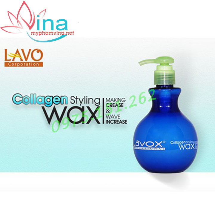 WAX GIỮ NẾP TÓC LAVOX COLLAGEN MÀU XANH 300ML 2