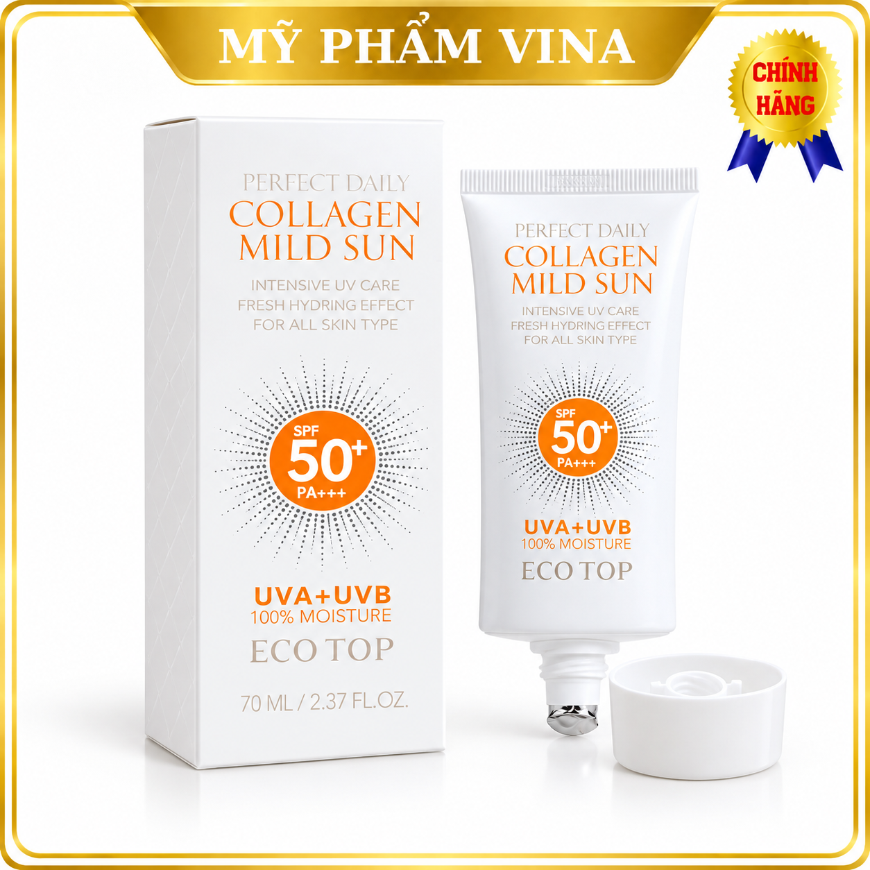 Kem chống nắng Ecotop Perfect Daily Collagen Mild Sun SPF50+ PA+++ 70ml 2