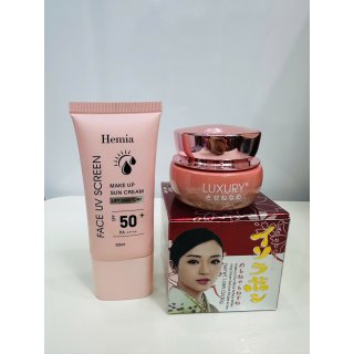 Kem LUXURY Trắng Da – Mờ Nám – Tàn Nhang 13 Công Dụng 30gr - (màu hồng) tặng kem chống nắng HQ 1