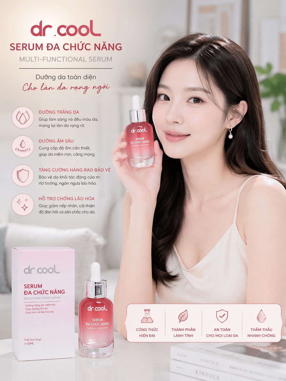 Serum DR.COOL đa chức năng dưỡng trắng da, dưỡng ẩm, mờ lão hóa da 30ml 2